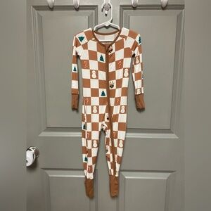 Little Sleepies Bamboo Holiday Checks Zippy - Size 18-24M